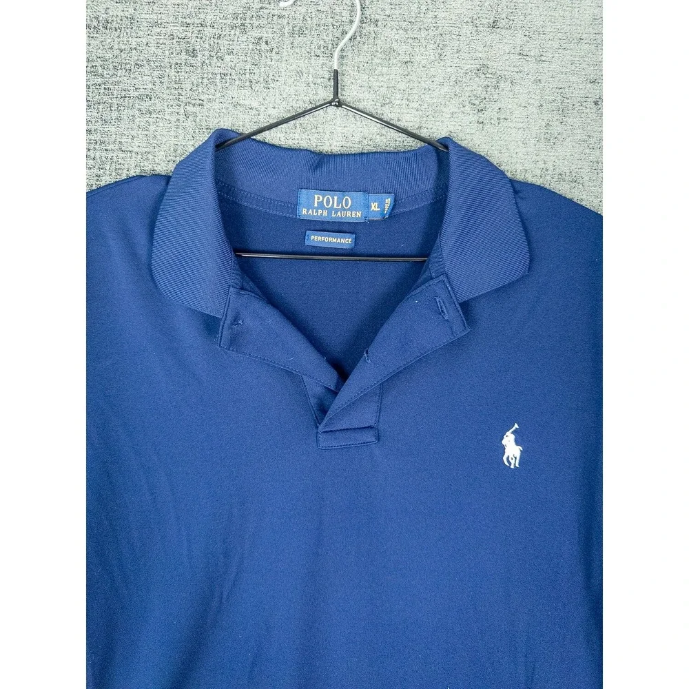 Polo Ralph Lauren Performance Polo Shirt Mens XL Navy Blue Stretch Moisture Wick